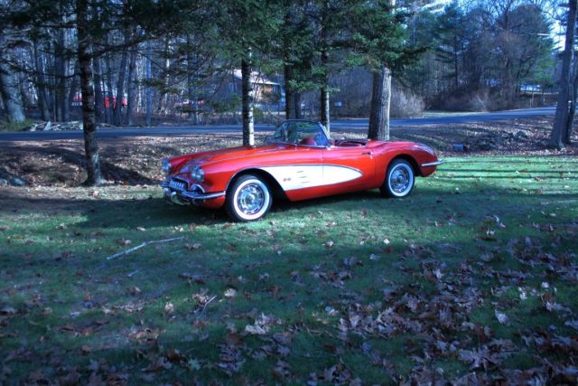 1959 Red Chevrolet Corvette Convertible