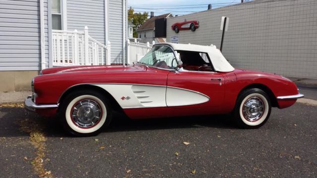 1959 Red Chevrolet Corvette Convertible