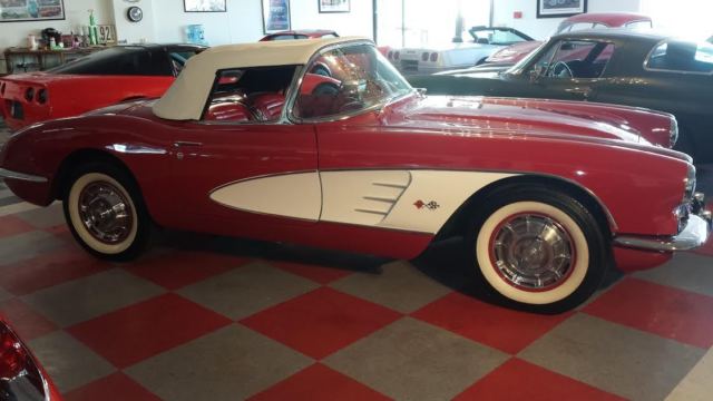 1959 Red Chevrolet Corvette Convertible