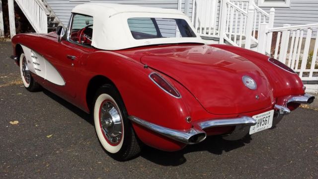 1959 Red Chevrolet Corvette Convertible