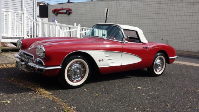 1959 Red Chevrolet Corvette Convertible