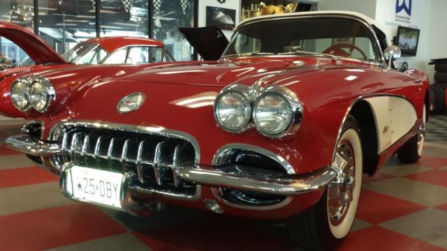 1959 Red Chevrolet Corvette Convertible