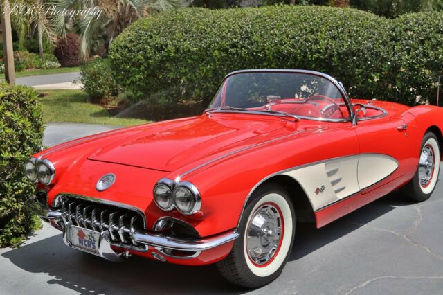 1959 Red Chevrolet Corvette Convertible