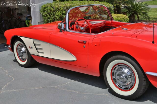 1959 Red Chevrolet Corvette Convertible