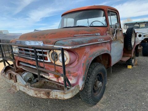 1959 Red Dodge Power Wagon Standard Cab Pickup