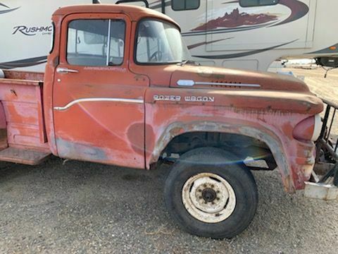 1959 Red Dodge Power Wagon Standard Cab Pickup