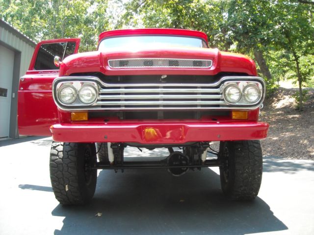 1959 Red Ford F-250 Standard Cab Pickup