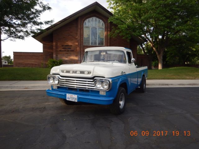 1959 Blue Ford F-100 Standard Cab Pickup