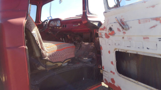 1959 Red Ford F-100 pickup
