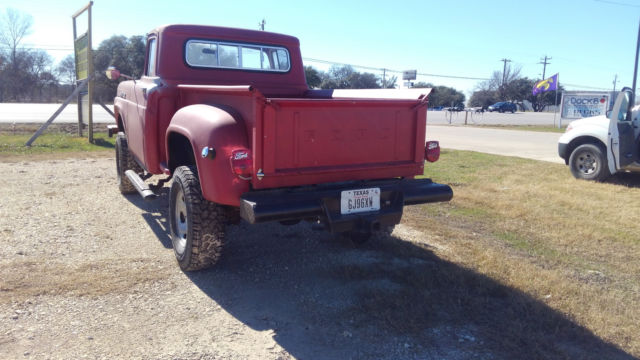 1959 Red Ford F-100 pickup