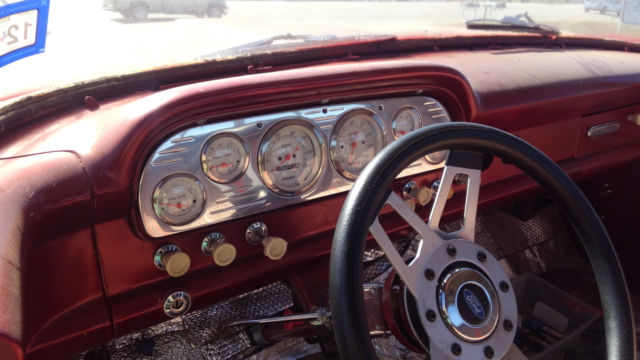 1959 Red Ford F-100 pickup