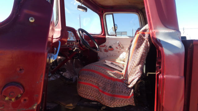 1959 Red Ford F-100 pickup