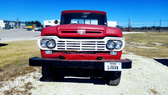1959 Red Ford F-100 pickup