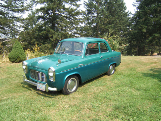 1959 Green Ford Anglia Coupe