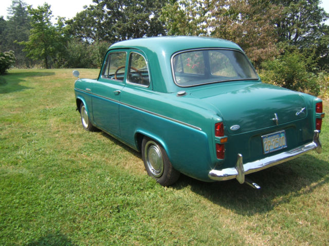1959 Green Ford Anglia Coupe