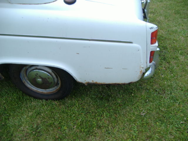 1959 white English Ford Anglia Coupe