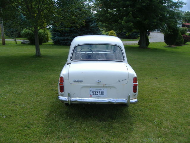 1959 white English Ford Anglia Coupe