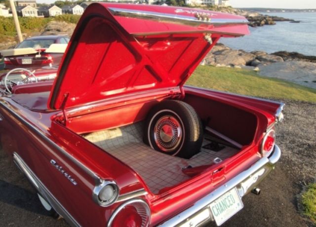 1959 Red Ford Galaxie Convertible