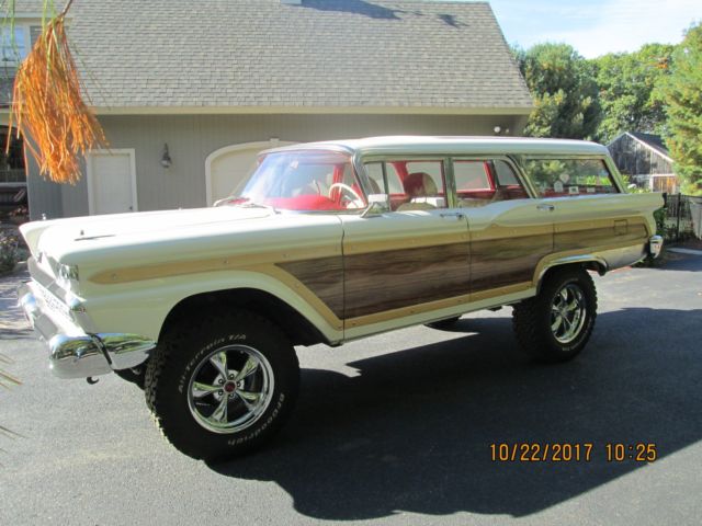 1959 White Ford Country Squire Wagon