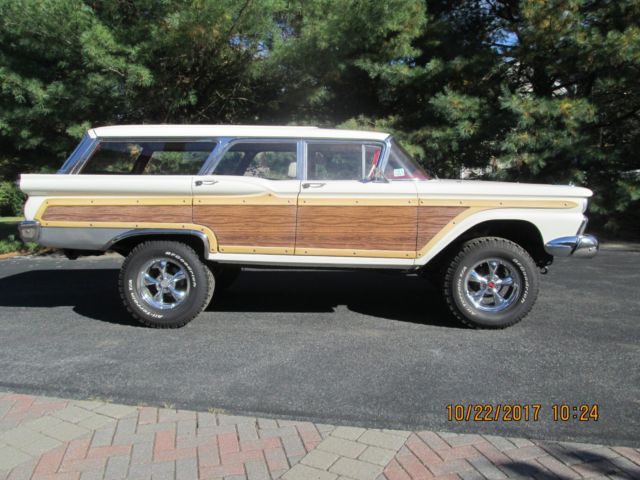 1959 White Ford Country Squire Wagon