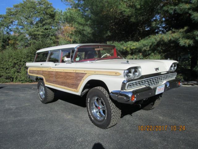 1959 White Ford Country Squire Wagon