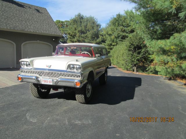 1959 White Ford Country Squire Wagon