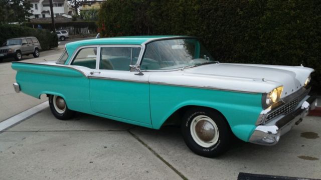 1959 Teal Ford Fairlane Coupe