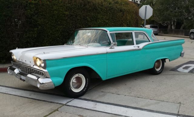 1959 Teal Ford Fairlane Coupe