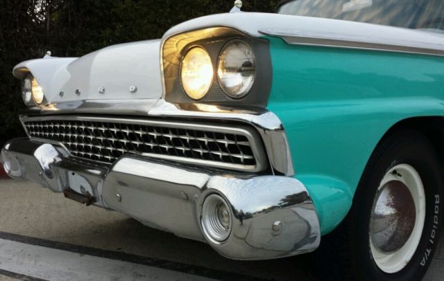 1959 Teal Ford Fairlane Coupe