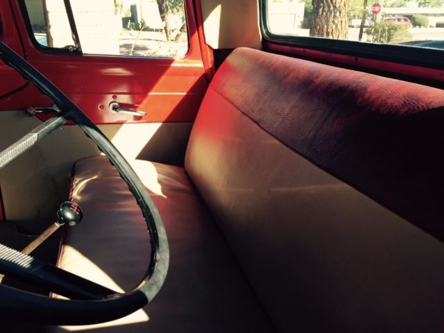 1959 Red Ford F-100 Long Bed