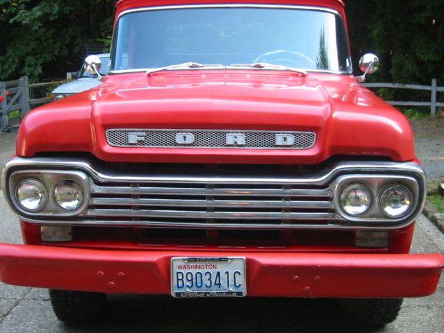 1959 Red Ford F-100 Pickup Ttuck