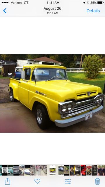 1959 Yellow Ford F-100