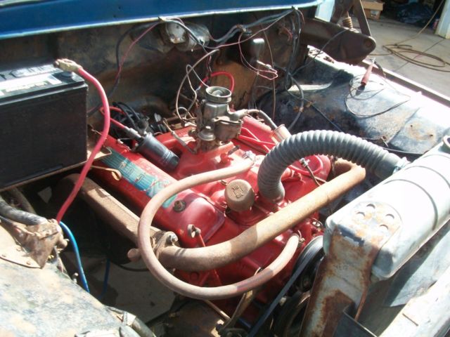 1959 White/Blue & gray primmer Ford F-100 Extended Crew Cab Pickup