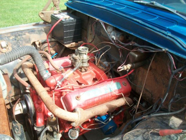 1959 White/Blue & gray primmer Ford F-100 Extended Crew Cab Pickup