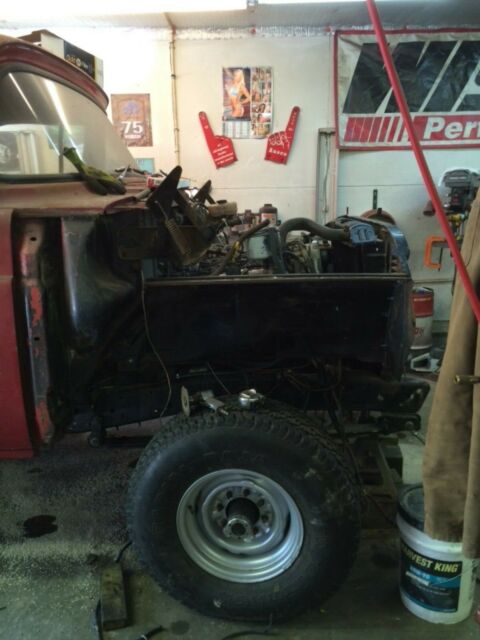 1959 Red Ford F-250 Standard Cab Pickup