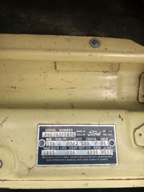 1959 Flat Black Ford F-250 Standard Cab Pickup