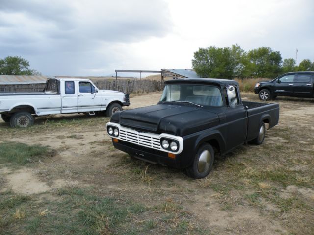 1959 Black Ford F-100 Extended Crew Cab Pickup