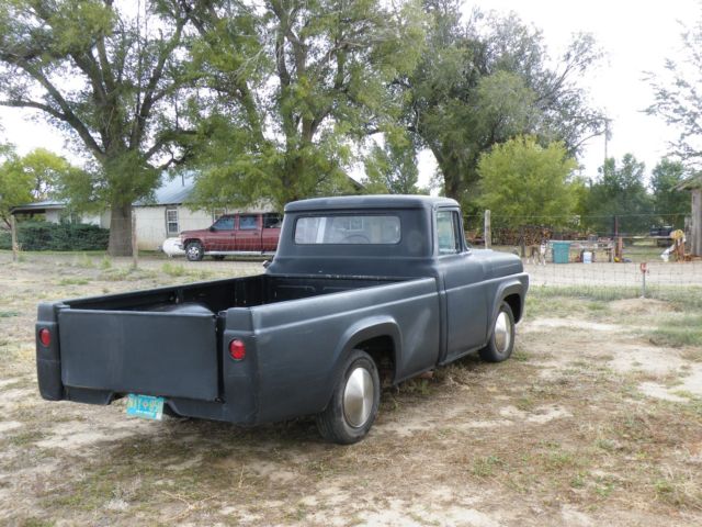 1959 Black Ford F-100 Extended Crew Cab Pickup