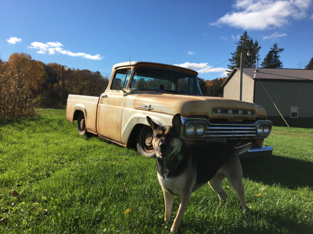 1959 White Ford F-100 Standard Cab Pickup