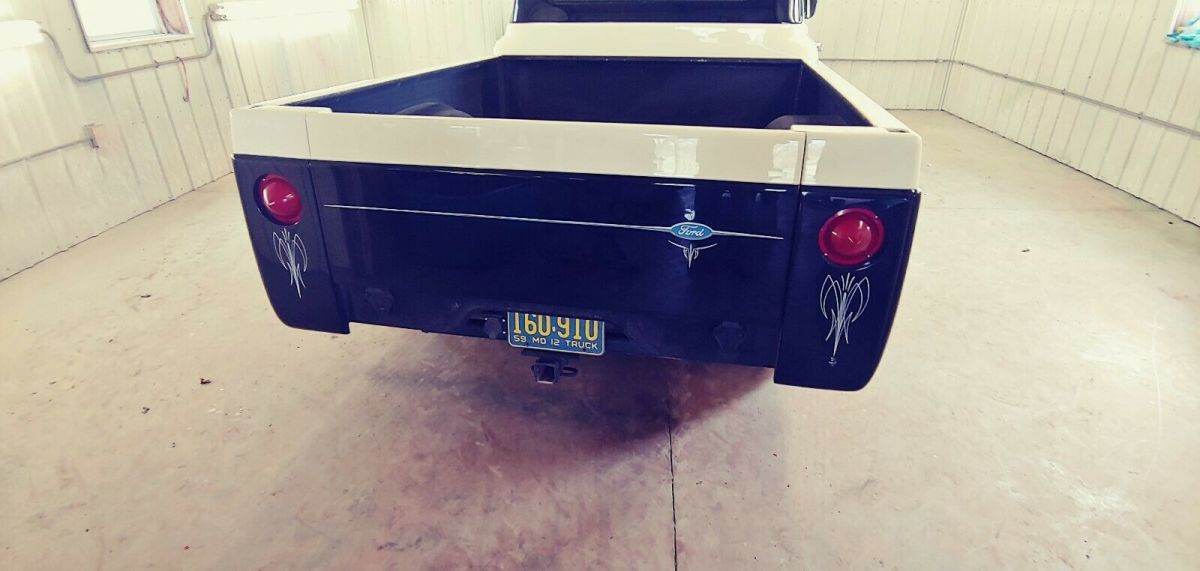 1959 Black Ford F-100 truck