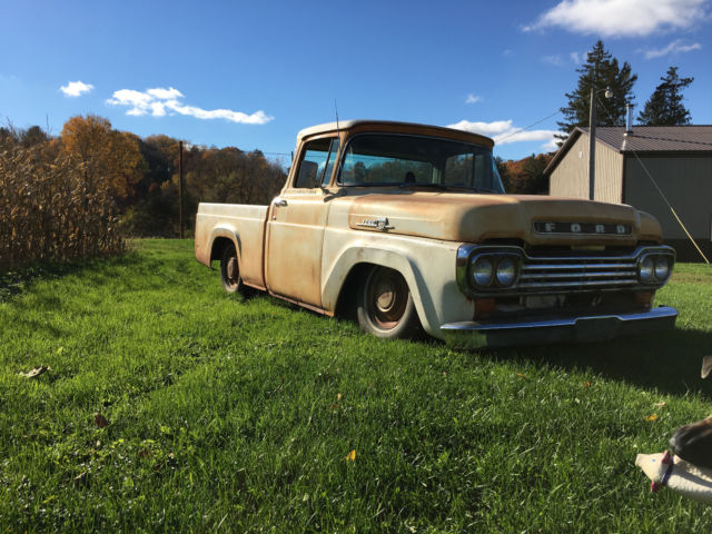 1959 White Ford F-100 Standard Cab Pickup