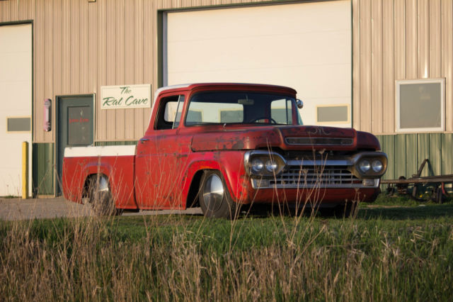 1959 Red Ford F-100 Standard Cab Pickup