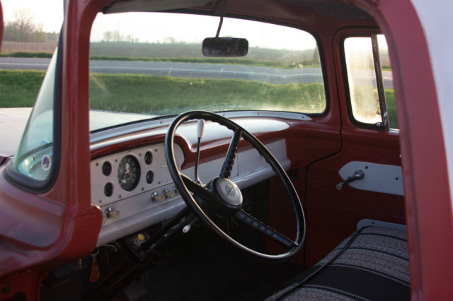 1959 Red Ford F-100 Standard Cab Pickup