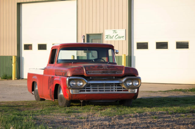 1959 Red Ford F-100 Standard Cab Pickup