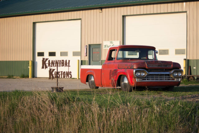 1959 Red Ford F-100 Standard Cab Pickup