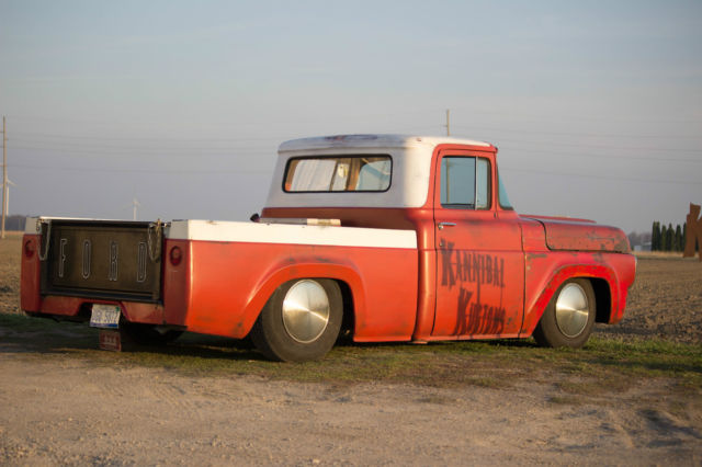 1959 Red Ford F-100 Standard Cab Pickup