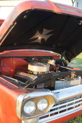 1959 Red Ford F-100 Standard Cab Pickup