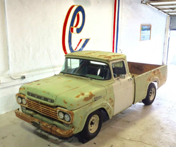 1959 Green Ford F-100 Standard Cab Pickup