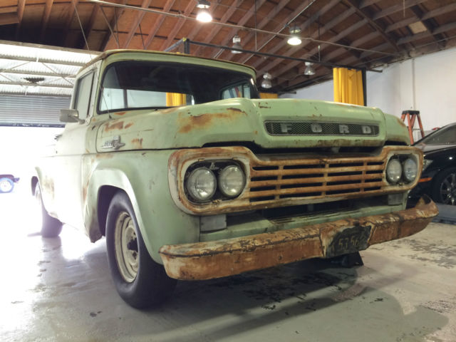 1959 Green Ford F-100 Standard Cab Pickup