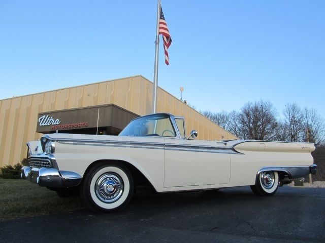 1959 White Ford Fairlane Convertible